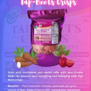 Tap-Beets Crisps | Fresh Tapioca & Beetroot Healthy Snack