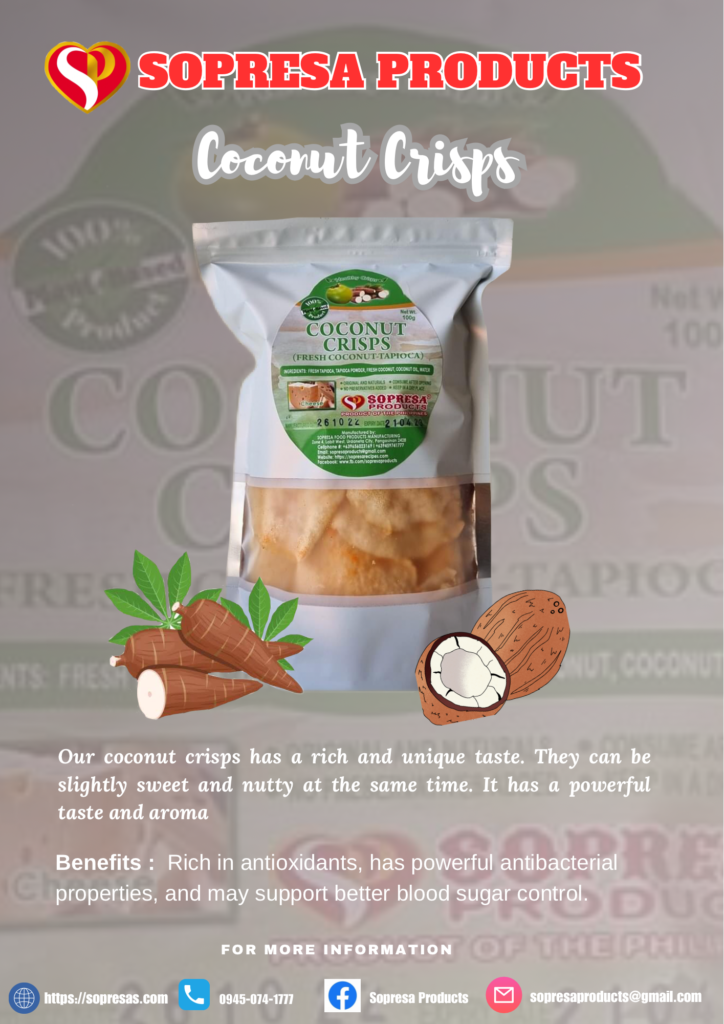 Fresh Coconut Crisps Made with Tapioca | SOPRESA